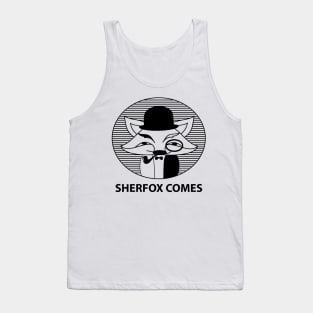 Hipster fox as a detective Tank Top